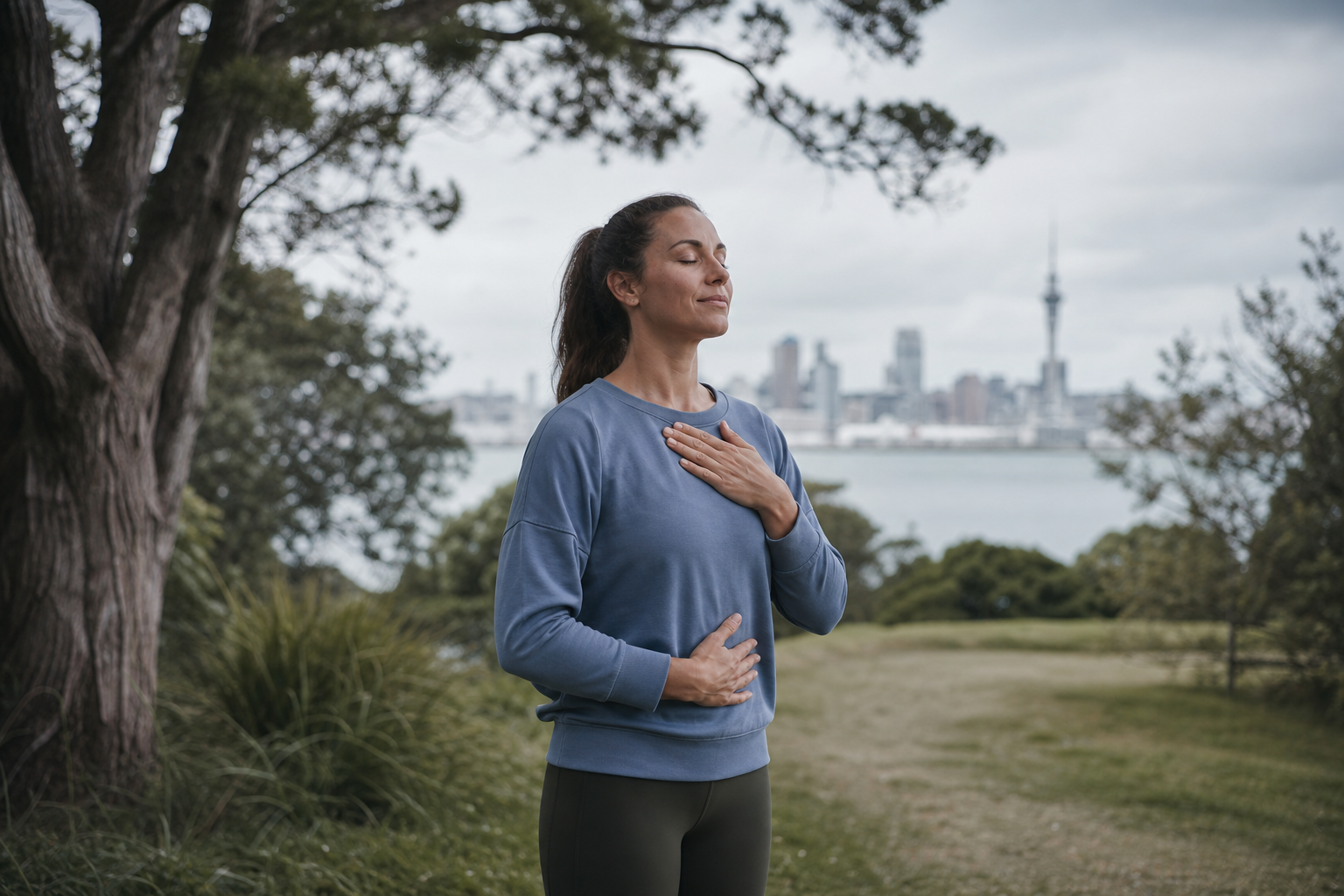 Boneueglow outdoor breathing clarity practice